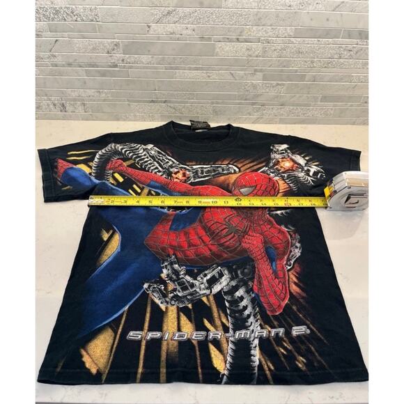 Vintage 2004 Spiderman 2 The Movie Kids Shirt Size Large - Great Condition - Picture 2 of 12